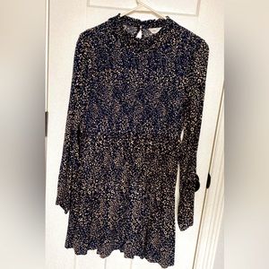 Zara Navy patterned dress